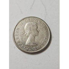 Moeda de 50 Cents do Canadá - 1963 - Prata .800 - Rainha Elizabeth II