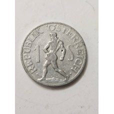 Moeda de 1 Schilling da Áustria - 1947 - Atleta e Águia KM2871