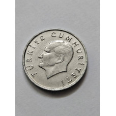 Moeda da Turquia 5 liras 1987