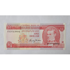 Cédula de Barbados 1 dolar 1973 P29 FE