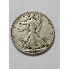 Moeda dos Estados Unidos Half dollar 1945 prata