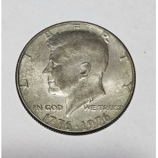 Moeda dos Estados Unidos Half dollar bicentenario independência 1976