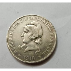 Moeda Brasil republica 2000 reis 1910 xx gramas MBC