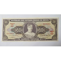 Cédula Brasil 50 cruzeiros C093 FE Princesa Isabel