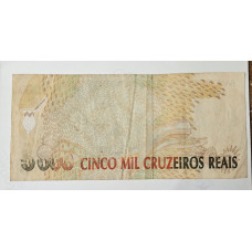 Cédula Brasil 5000 cruzeiros reais gaúcho defeito impressão MBC