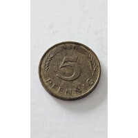Moeda da Alemanha 5 pfenning 1977 J