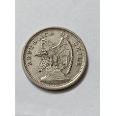 Moeda  Chile 10 Centavos 1936 - Águia Andina