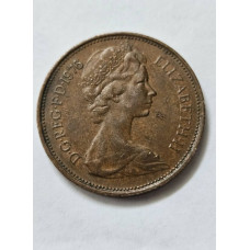 Moeda 2 New Pence Inglaterra 1976 - Rainha Elizabeth II