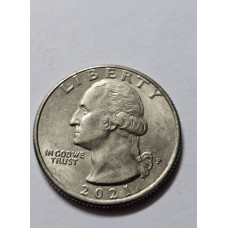 Moeda USA Quarter dollar 25 Centavos George Washington 2021 - Crossing the Delaware