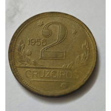 Moeda Brasil 2 cruzeiros 1956 soberba Data escassa