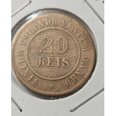 Moeda Brasil 20 réis 1893 bronze mbc