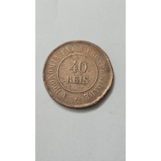 Moeda Brasil 40 réis 1900 Mbc
