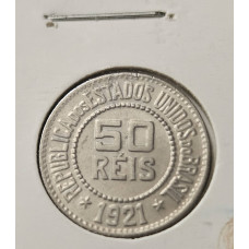 Moeda Brasil 50 réis 1921 SFC