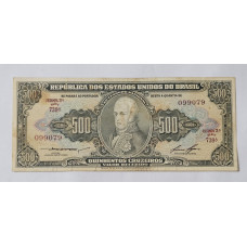 Cédula Brasil 500 cruzeiros C102 MBC