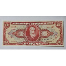 Cédula Brasil 100 cruzeiros C096 FE