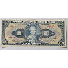 Cédula Brasil 1000 cruzeiros C049 Mbc-S