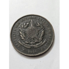 Moeda Brasil republica 20 réis 1910 bronze MBC