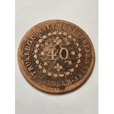 Moeda do Brasil 40 réis 1826 R C598 império MBC