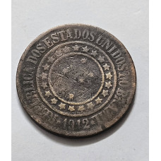 Moeda Brasil 40 réis 1912 data difícil BC-MBC