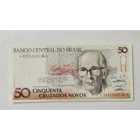 Cédula Brasil 50 cruzados novos C204a FE Asterisco Reposição