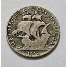 Moeda de Portugal 250 escudos 1944 prata 