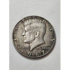 Moeda dos Estados Unidos USA Half dólar 1967 prata