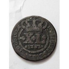 Moeda Brasil XL réis 1753 guinea Cobre Colonia C173 BC-MBC