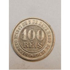 Moeda Brasil Império 100 réis 1888 MbcS