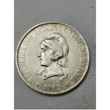 Moeda Brasil republica 2000 réis 1912 prata XX gramas MBC