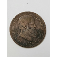 Moeda Brasil Império 40 Réis 1878 - Bronze - Efígie D. Pedro II (2º Reinado)