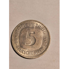 Moeda Alemanha 5 Deutsche Mark 1981 (D) - Águia Federal (Bundesadler)
