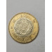 Moeda Bimetálica México 10 Pesos 2001 - Calendário Asteca (Pedra do Sol)