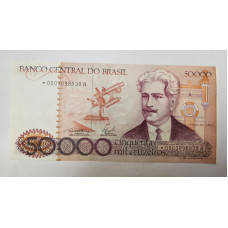 Cédula Brasil 50 mil cruzeiros C175a reposição FE