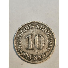 Moeda 10 Pfenning - Império Alemão - 1900 Alemanha