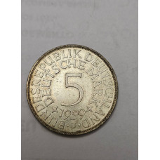 Moeda Alemanha 5 Marcos prata 1959