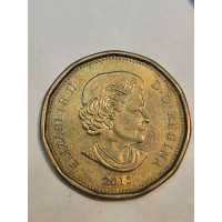 Moeda 1 Dólar do Canadá - 2015 - Loonie Rainha Elizabeth II