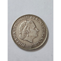 Moeda 2 1/2 Gulden Holanda - 1959 - Prata - Rainha Juliana