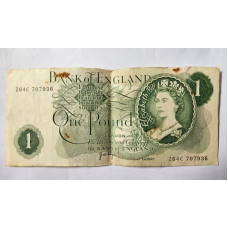 Cédula Reino Unido Inglaterra 1 Libra Esterlina Antiga - Elizabeth II (MBC) - Coleção UK