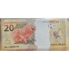Cédula de 20 Reais - Série GE - Mico-leão-dourado Guardia FE