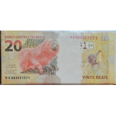 Cédula de 20 Reais - Série HE - Mico-leão-dourado Paulo Guedes FE