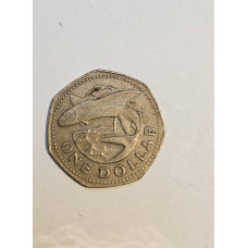 Moeda 1 Dólar de Barbados - 1979 - Formato Octogonal