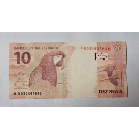 Cédula Brasil 10 reais Letras HD FE