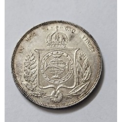 Moeda Brasil império 1000 réis 1858 mbcS