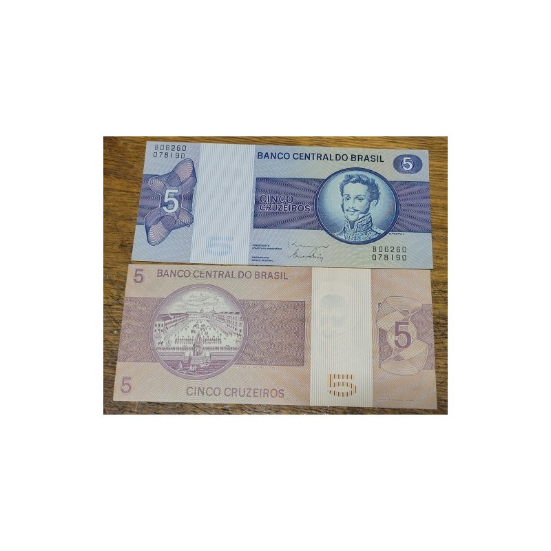 Cédula do Brasil 5 cruzeiros C136 FE