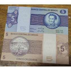 Cédula Brasil 5 cruzeiros C134 FE