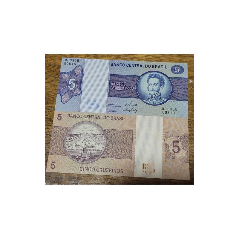 Cédula Brasil 5 cruzeiros C134 FE