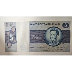 Cédula 5 Cruzeiros Brasil - D. Pedro I | Numismática