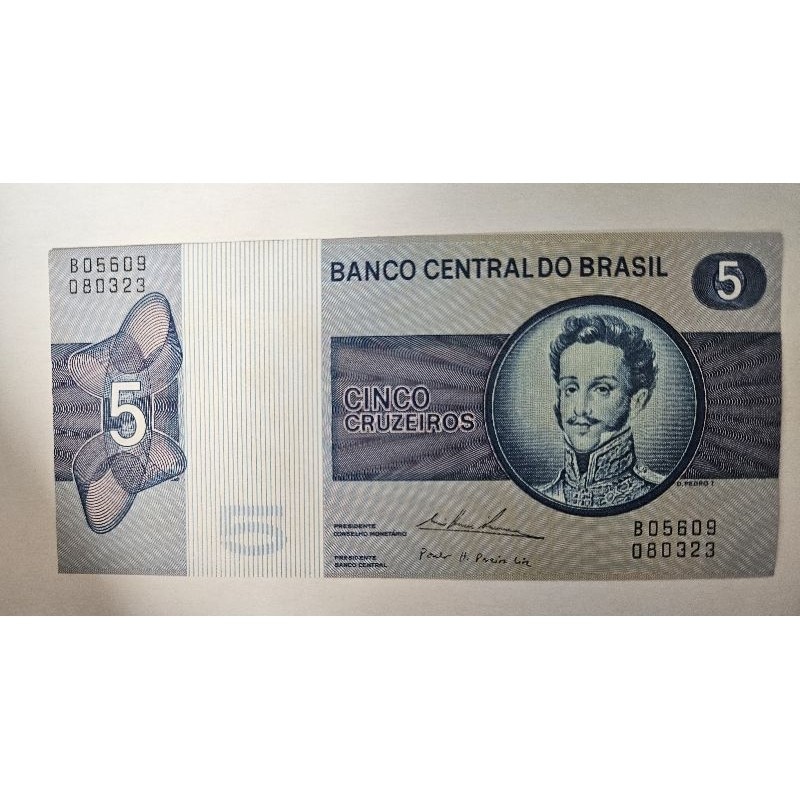 Cédula 5 Cruzeiros Brasil - D. Pedro I | Numismática
