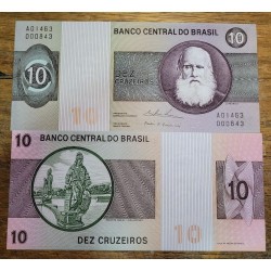Cédula Brasil 10 cruzeiros C138 FE