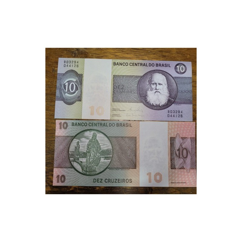 Cédula Brasil 10 cruzeiros C141 FE